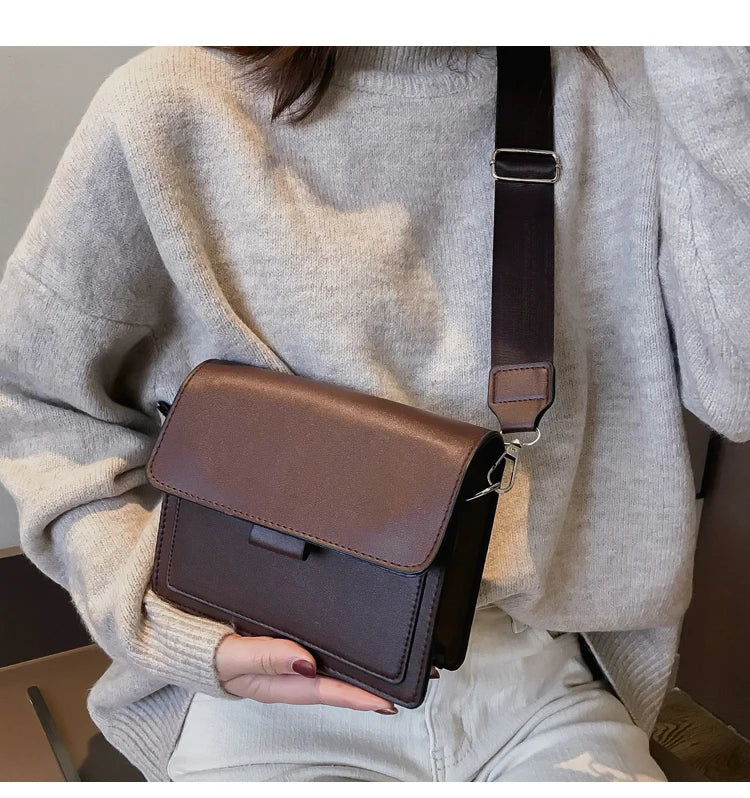 Small Flap Crossbody Shoulder Bags for Women Pu Leather Women's Bag Totes Solid