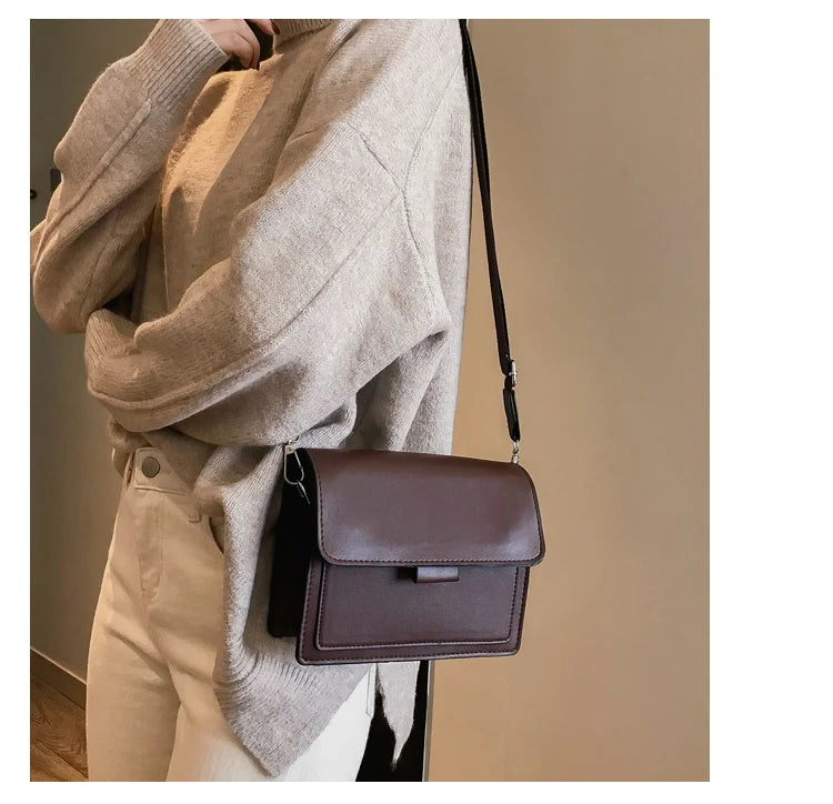 Women's Small Flap Crossbody Shoulder Bags Solid Totes