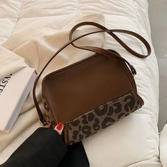 Leopard Shoulder Bag Chain Crossbody for Women Messenger Tote Handbags