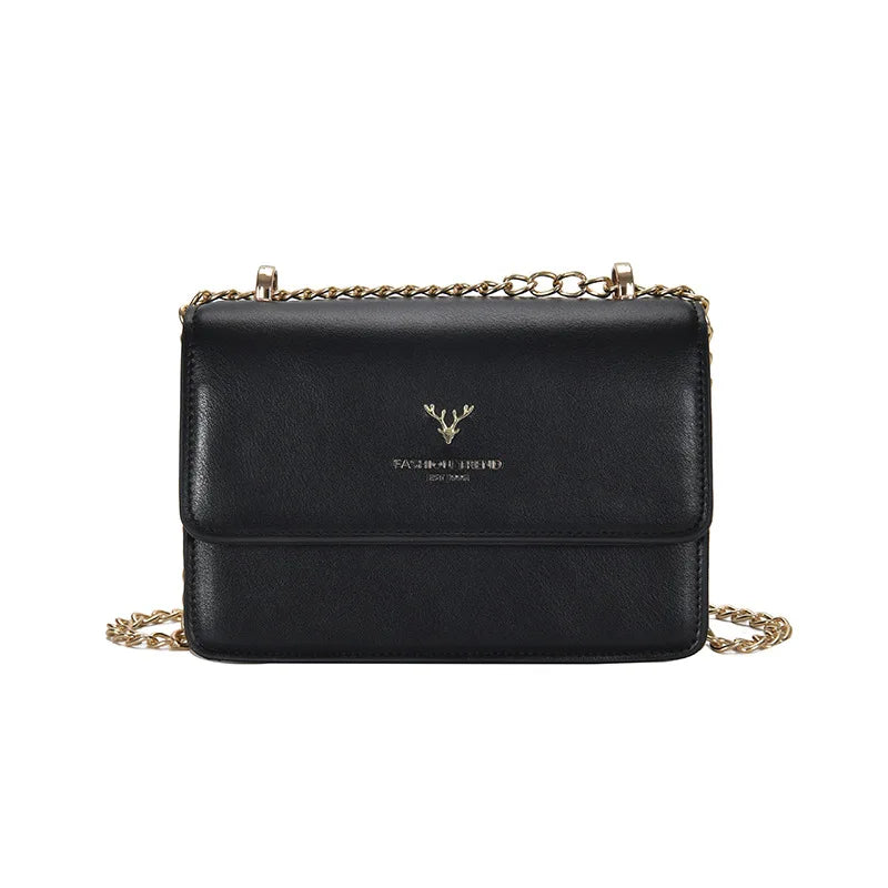 Small Flap Messenger Bag Ladies Pu Leather Crossbody Bags Square Handbags