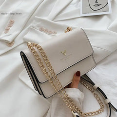 Small Flap Messenger Bag Ladies Pu Leather Crossbody Bags Square Handbags