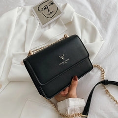 Small Flap Messenger Bag Ladies Pu Leather Crossbody Bags Square Handbags