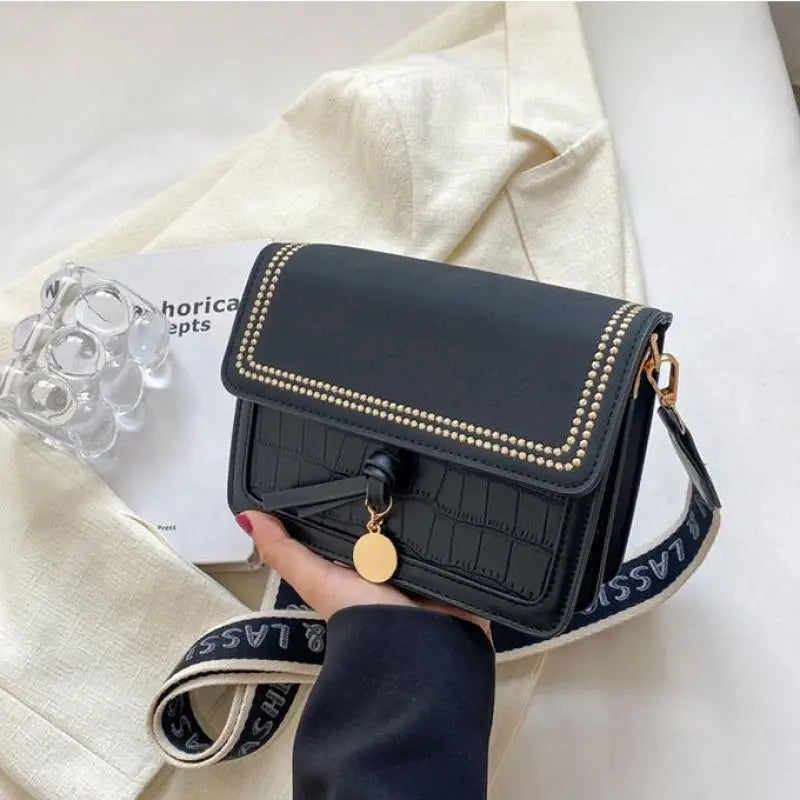 Small Flap Shoulder Bag for Women Casual Solid Female Crossbody Bag