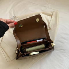 Small Flap Shoulder Bags for Women Pu Leather Crossbody Bag