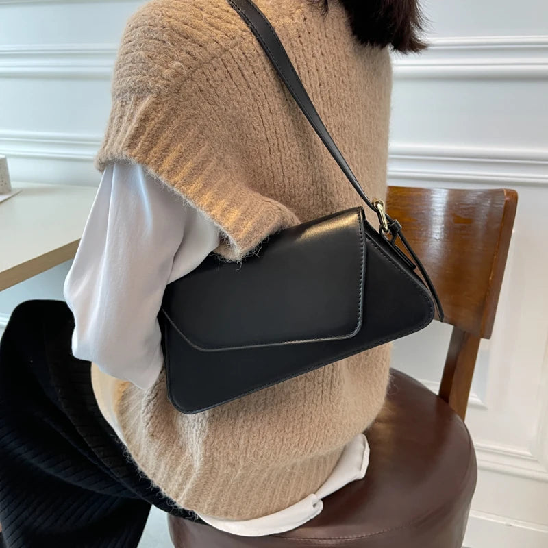Small Flap Shoulder Bags for Women Pu Leather Crossbody Bag
