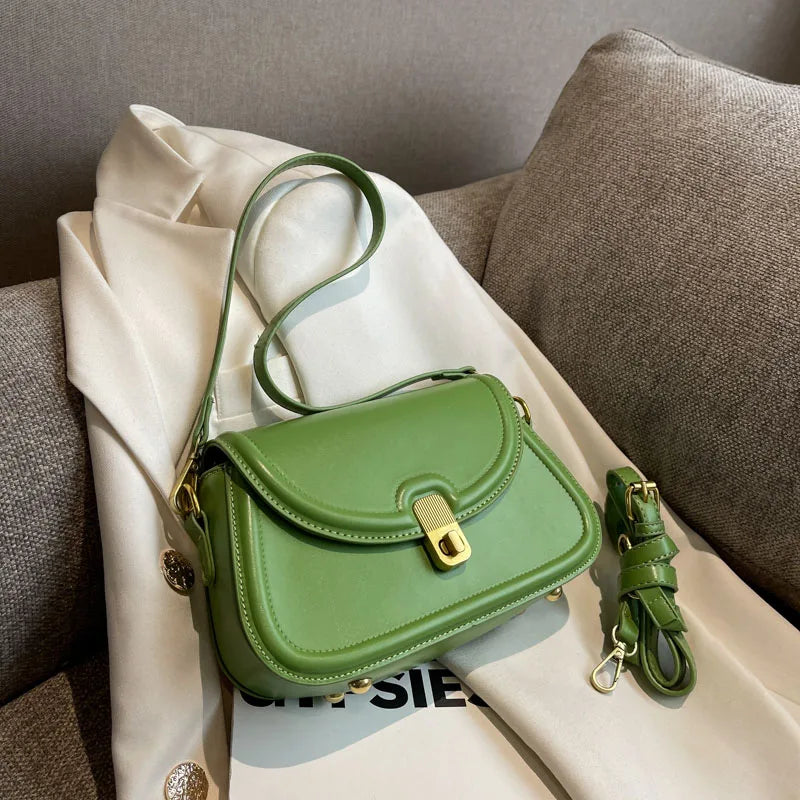 Small Flip Crossbody Bag for Women - Spring Trends Leather Shoulder Bag