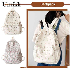 Flower Women Backpack Student Zipper School Bag