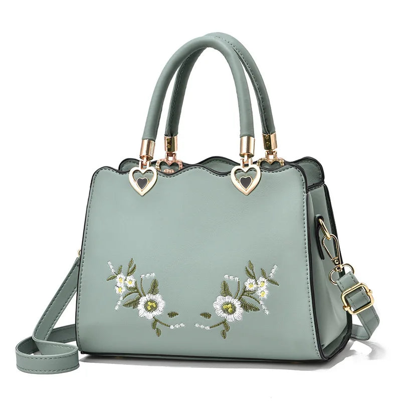 Embroidered Small Square Bag Women Handbag Casual One-shoulder Bags