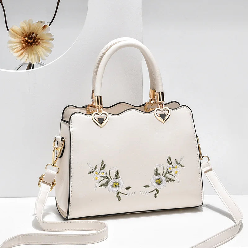 Embroidered Small Square Bag Women Handbag Casual One-shoulder Bags