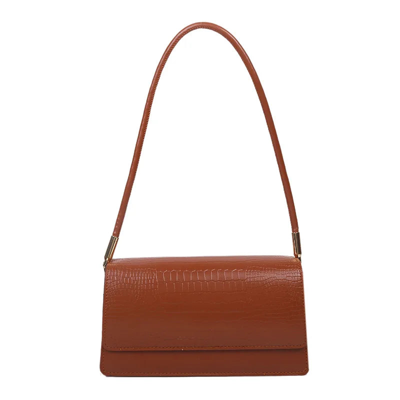 Small Hand Bags Totes Soft PU Leather Armpit Vintage Shoulder Bag