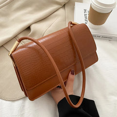 Small Hand Bags Totes Soft PU Leather Armpit Vintage Shoulder Bag