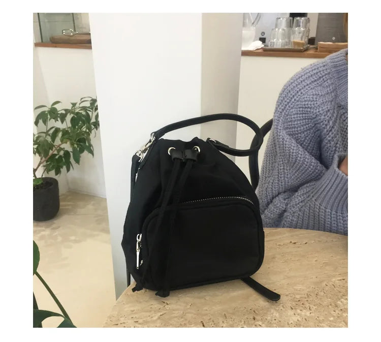 Canvas Tassel Shoulder Bag for Women Girls