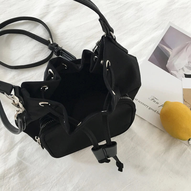 Canvas Tassel Shoulder Bag for Women Girls