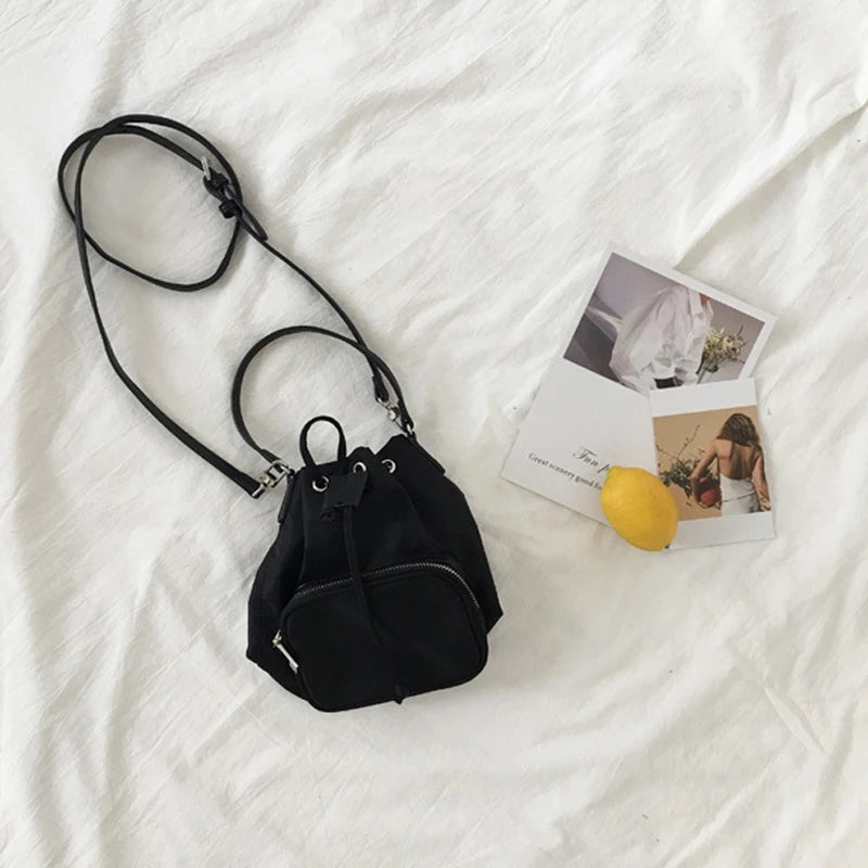 Canvas Tassel Shoulder Bag for Women Girls