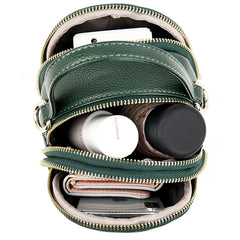 Small Lady Crossbody Bag for Women Handbags 3 Pockets PU Leather Shoulder Bag