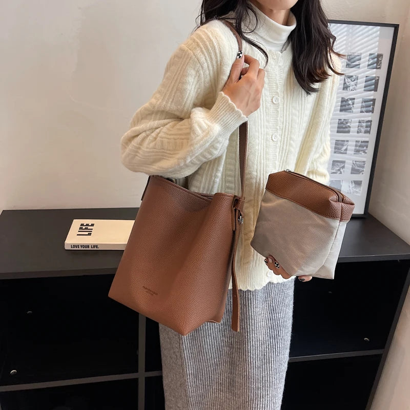 Leather Shoulder Side Bags for Women High Handbags Crossbody Bag