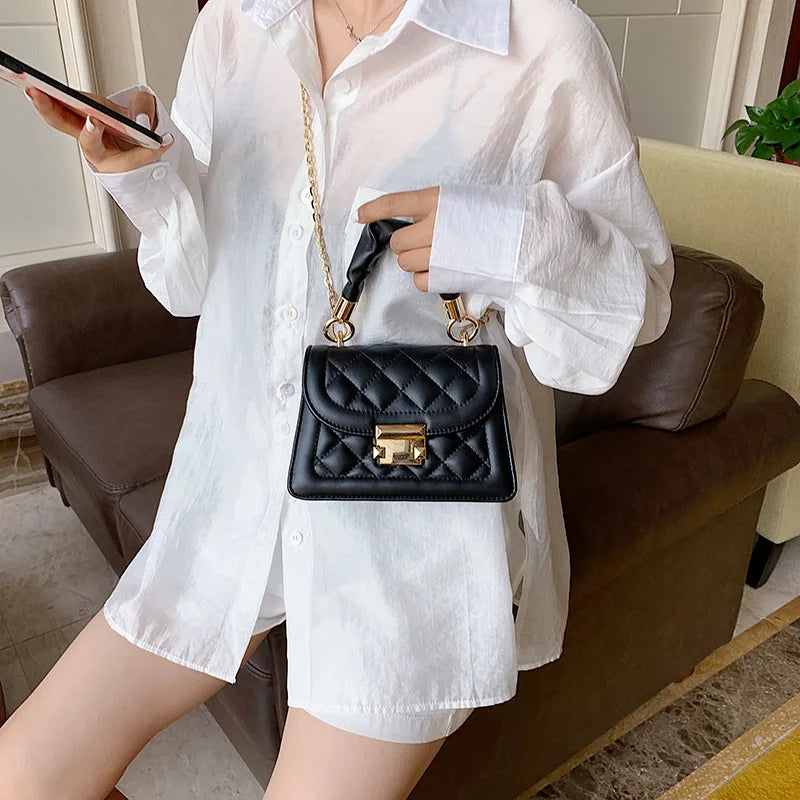 Small Leather Shoulder Bag Lady Crossbody Messenger Clutches Bolsa