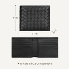 Men Short Wallet Leather Top Sheepskin Money Clip