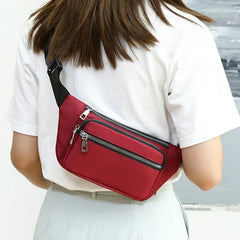 Men Women Waist Bag Travel Chest Bag Female Zipper Crossbody Pack