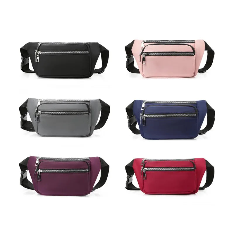 Men Women Waist Bag Travel Chest Bag Female Zipper Crossbody Pack