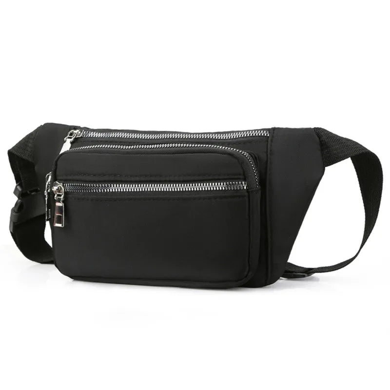 Men Women Waist Bag Travel Chest Bag Female Zipper Crossbody Pack