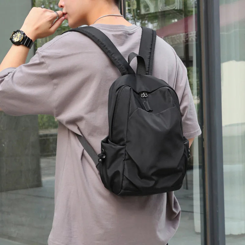 Small Waterproof Men's Backpack Nylon Mini Light School Bag Women Shoulder