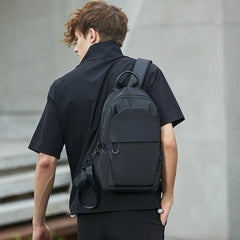 Small Men's Backpack Sports Outdoor School Bag Oxford Cloth Travel Rucksack