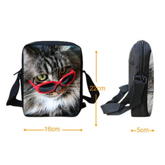 Lizard Print Small Crossbody Messenger Bag for Kids Women Men