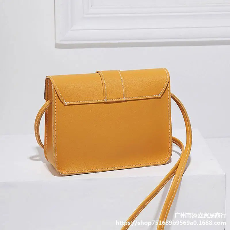 Small Messenger Bag Yellow Ladies Phone Purse
