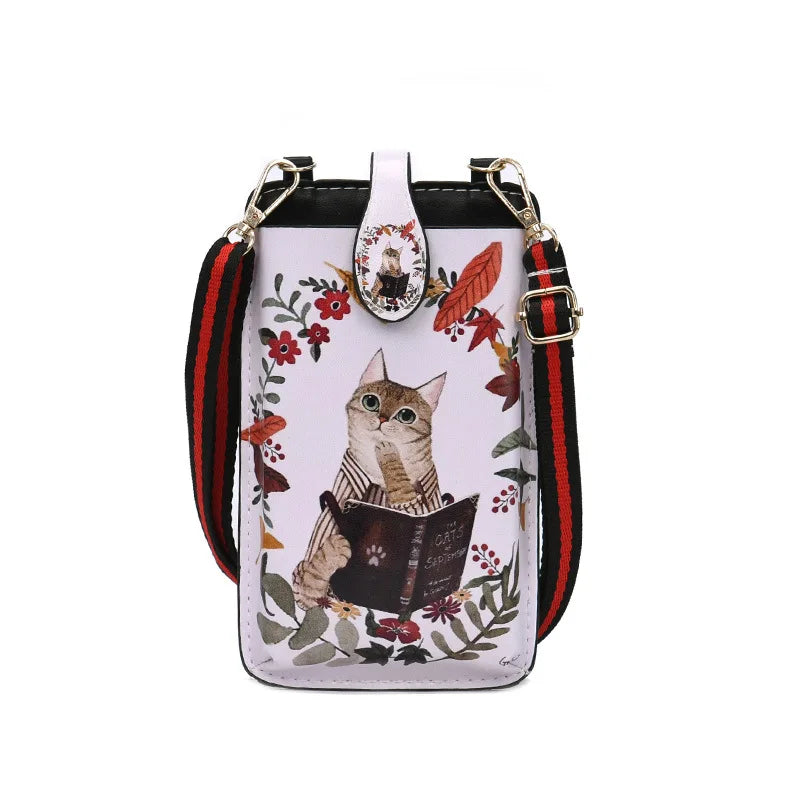 Vintage Printed Small Messenger Bag for Women