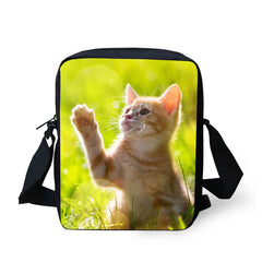 Pet Cat Printing Crossbody Bag for Children