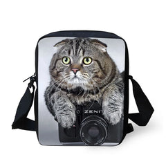 Pet Cat Printing Crossbody Bag for Children