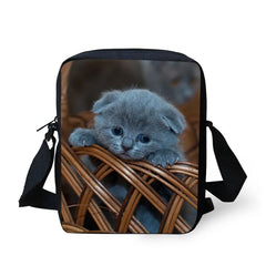 Pet Cat Printing Crossbody Bag for Children