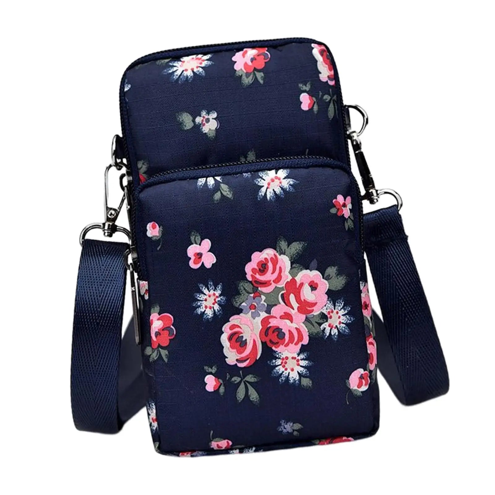 Small Mobile Phone Bag Adjustable Strap Zipper Case for Ladies Travel