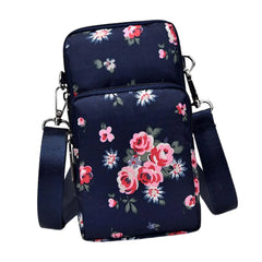 Small Mobile Phone Bag Adjustable Strap Zipper Case for Ladies Travel