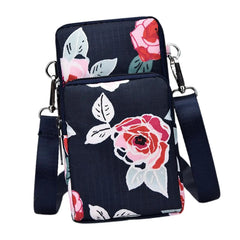 Small Mobile Phone Bag Adjustable Strap Zipper Case for Ladies Travel