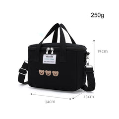 Bear Embroidery Mother Baby Bag Diaper Waterproof Insulation Mommy Bag