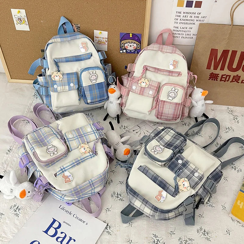 Small Nylon Backpacks Women School Bags For Teenage Girls Waterproof