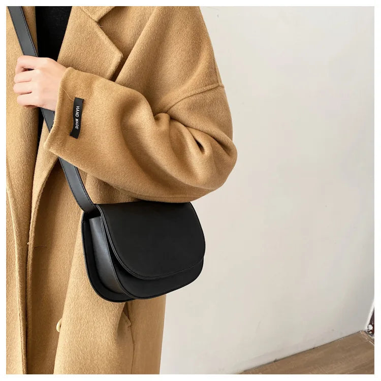 Small PU Leather Women's Crossbody Messenger Bag Shoulder Saddle Bag