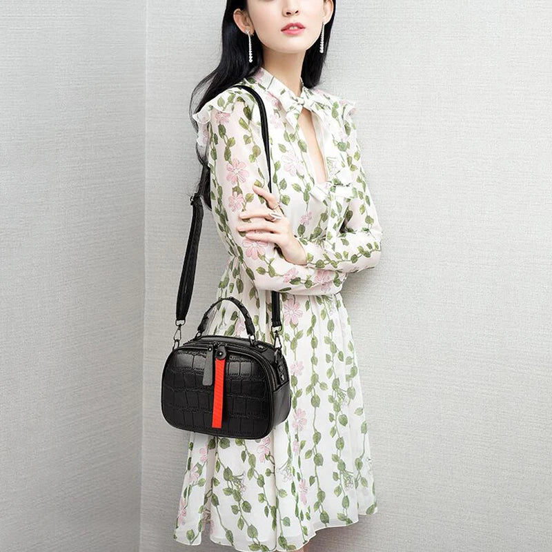 Women's PU Leather Crossbody Bag Hairball Shoulder Messenger