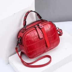 Women's PU Leather Crossbody Bag Hairball Shoulder Messenger