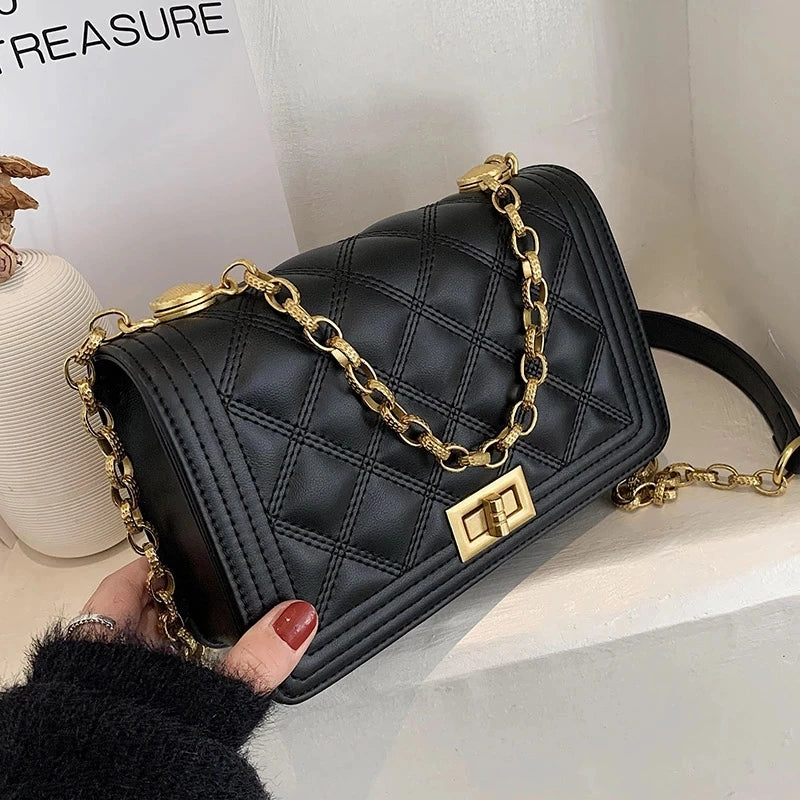 PU Leather Crossbody Bags for Women Chain Shoulder Purses