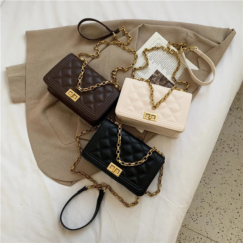 PU Leather Crossbody Bags for Women Chain Shoulder Purses