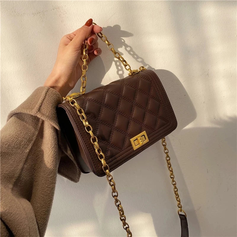 PU Leather Crossbody Bags for Women Chain Shoulder Purses