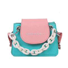 Women's PU Leather Crossbody Shoulder Bag Travel Chain S