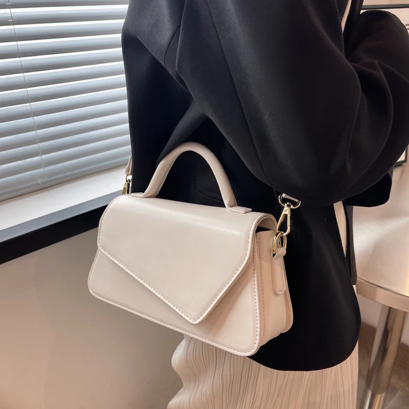 Women's PU Leather Crossbody Sling Bag Short Handle Shoulder Handbag