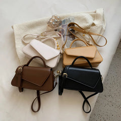 Women's PU Leather Crossbody Sling Bag Short Handle Shoulder Handbag