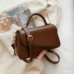 Women's PU Leather Crossbody Sling Bag Short Handle Shoulder Handbag