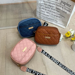 Women's CrossBody Bag, Litchi Rhombic Shoulder Bag
