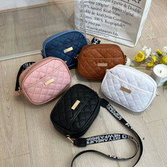Women's CrossBody Bag, Litchi Rhombic Shoulder Bag